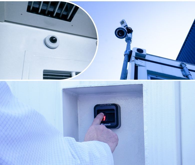 éléments de sécurité (caméras & badges) / security equipment (cameras and access badges)